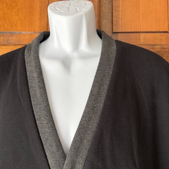Express Black w/Gray Trim Button Close V-Neck Cardigan Jacket X-Large - Picture 3 of 13